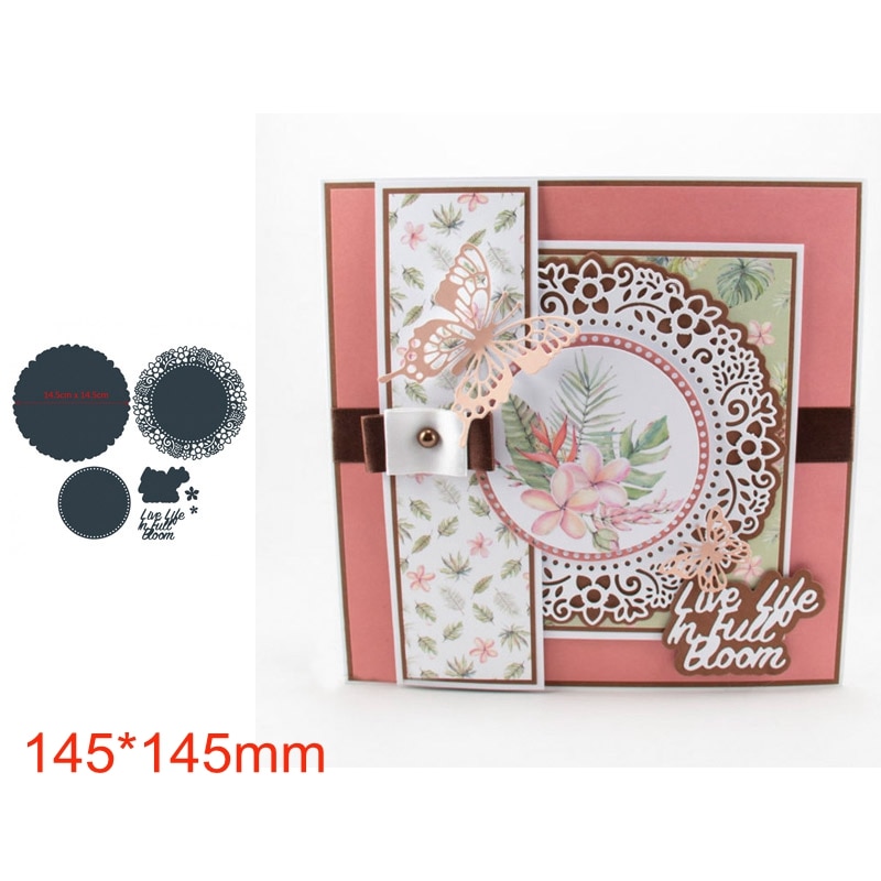 Flerdelad uppsättning av vackra snygga ramar med konstord kostnadseffektiva metallskärverktyg för diy scrapbooking album papperskort: 12