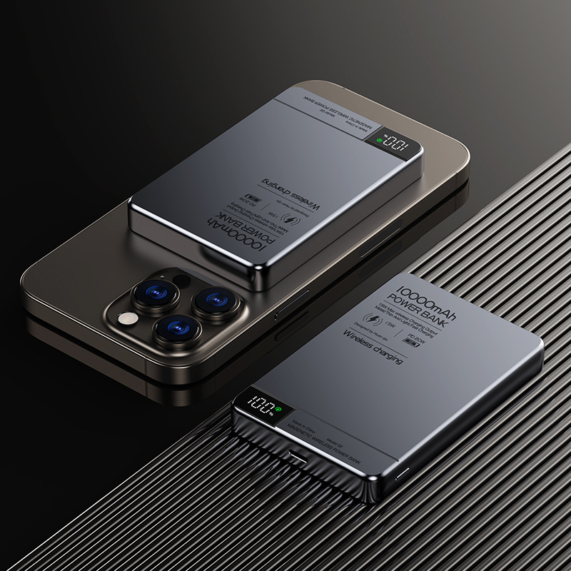 Magnetisk trådløs powerbank med hurtig opladning til magsafe, powerbank, iphone 16, 15, 14, 13, 12, 11 pro max , 10000 mah , pd20w, : Rød