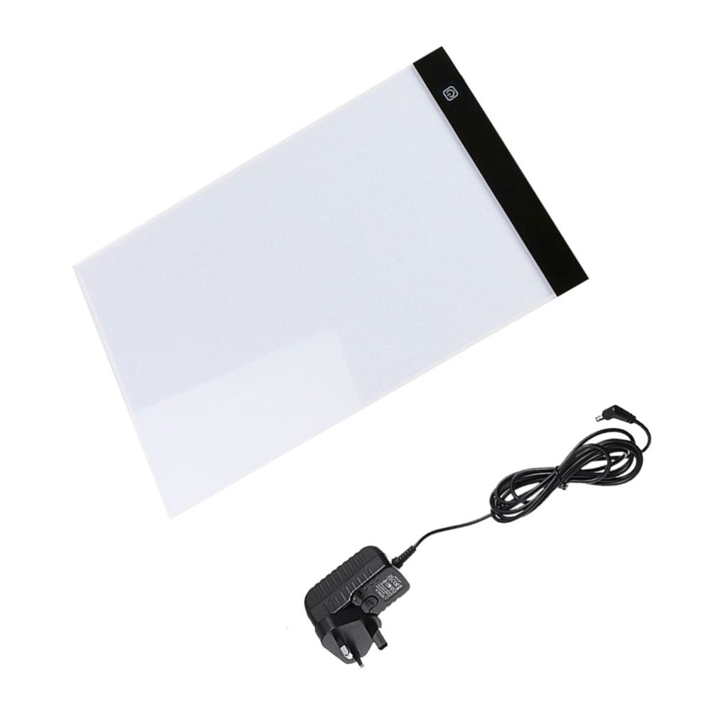 Portable A4 Size LED Light Box Ultra Thin 3 Settings Dimmable Brightness Stencil Board Drawing Board Tracing Animation Table wit
