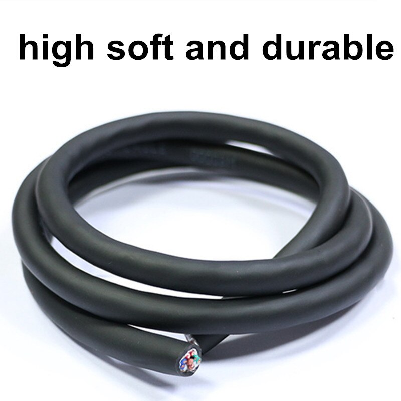 Twisted Pair Shielded Towline Wire 10 core 0.2, 0.3mm² with Ultra High Flexibility TRVVSP Drag Chain Cable 1m 24,22AWG