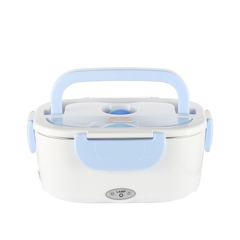 Fiambrera para calentar en coche de doble uso de 12V/ 110V y 220V, termostato para alimentos, recipiente calentador, Mini olla arrocera: Blue