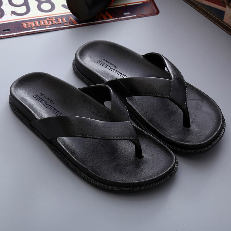 Whoholl Brand Summer Men Flip Flops Beach Sandals Anti-slip Zapatos Hombre Casual Shoes: 1 / 7