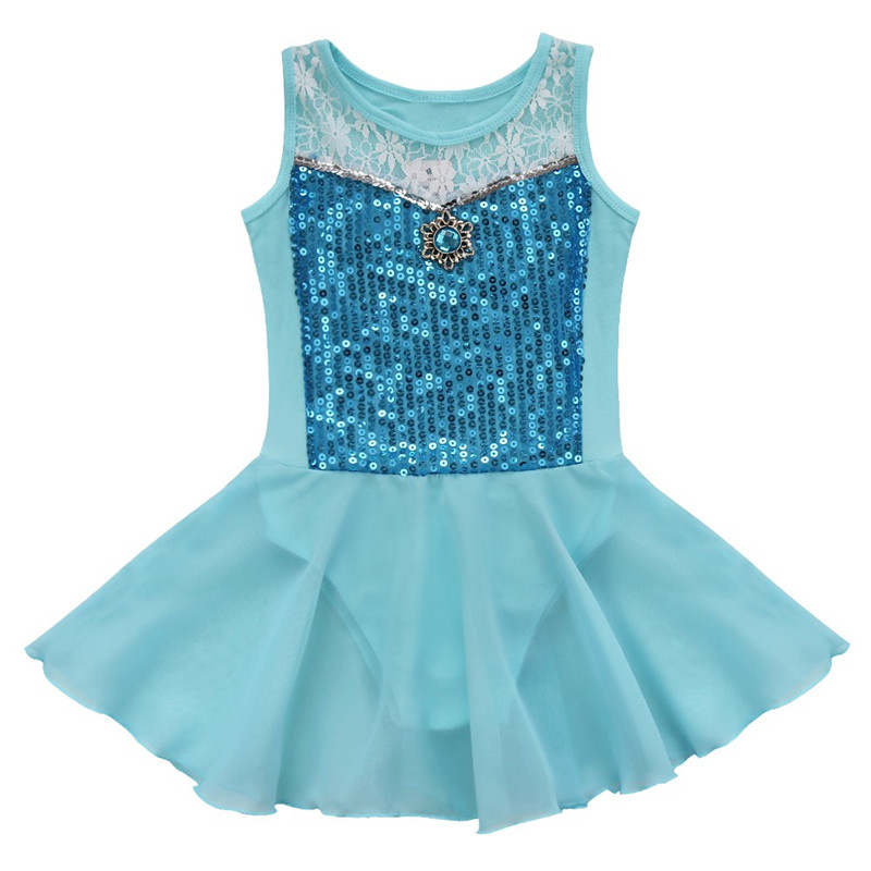 IIXPIN Mädchen Ballett Kleid Trikot gymnastik Ballett Ballettröckchen Prinzessin Tanz Kleid Trikot professionelle ballett Ballettröckchen Ballerina Kostüm: Blau / 4
