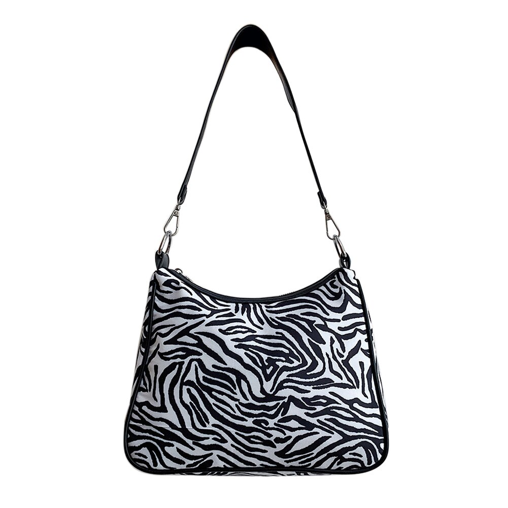 Zebra Tier Gedruckt Handtasche Totes Frauen Oxford Casual Unterarm Schulter Taschen Tragbare Reise Straße Kupplungen: Default Title