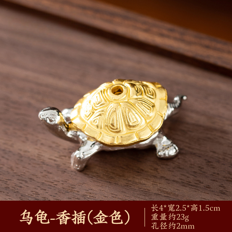 Encensoir Portable en forme de tortue, 1 pièce, support de brûleur, support en bois de santal, décoration de salon de thé, de bureau et de maison: Rouge