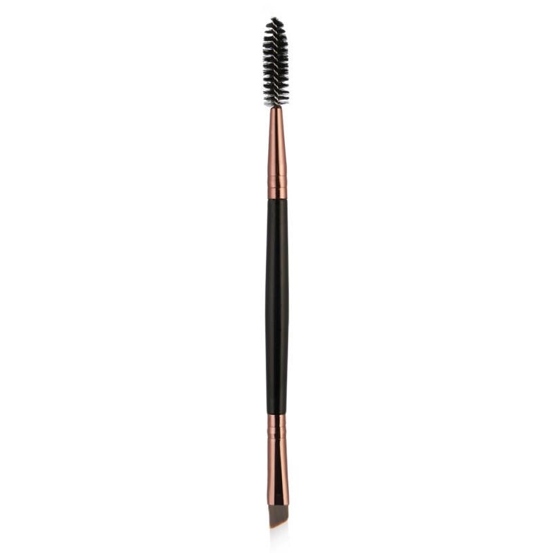 2 in1 bisel escova de sobrancelha maquiagem dupla-cabeça inclinado escova de sobrancelha cílios volume curler maquiagem escovas ferramenta maquiagemtslm2: 06 Black Coffee