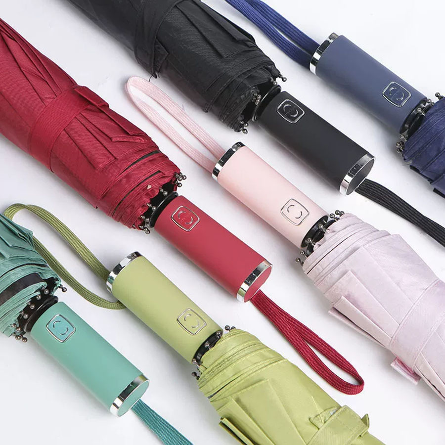 Stylish Automatic Umbrella - UV Protection, Windproof with 10 Reinforced Ribs, for Sun & Rain