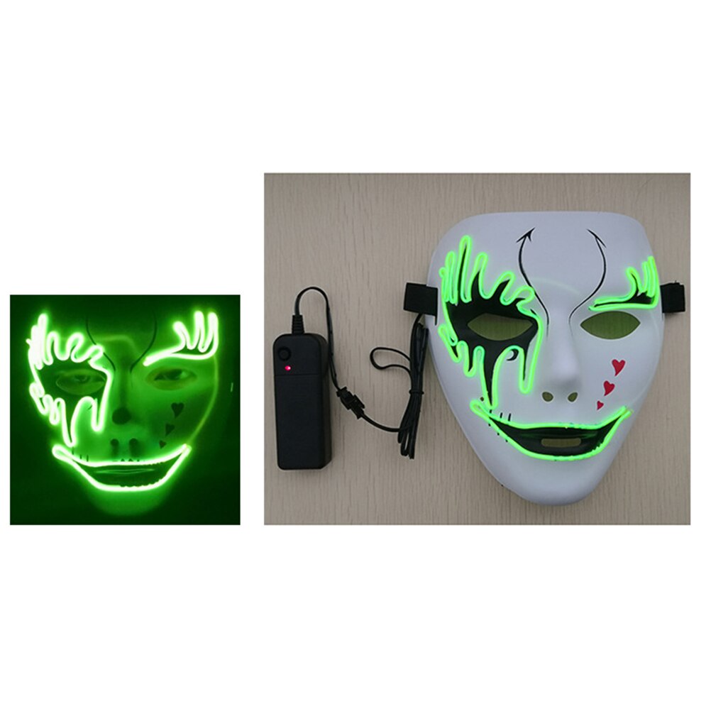 Masker Halloween Led Illuminating Masker Koele Geschilderd Masker Plastic Play Masker Voor Bar Ktv Party Party Light Up Maskers Glow in Dark