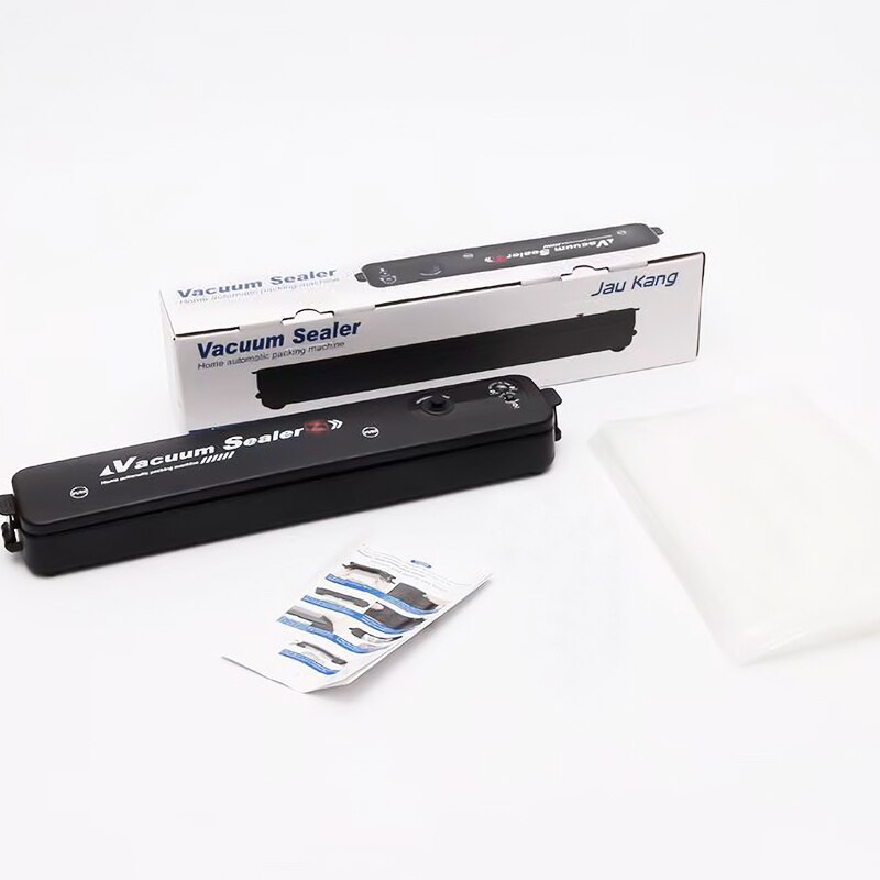 220V/110V Vacuum Sealer Packaging Machine EU/UK/US Plug With Free 10pcs Vacuum Bags Household Black Food Vacuum Sealer: UK Plug