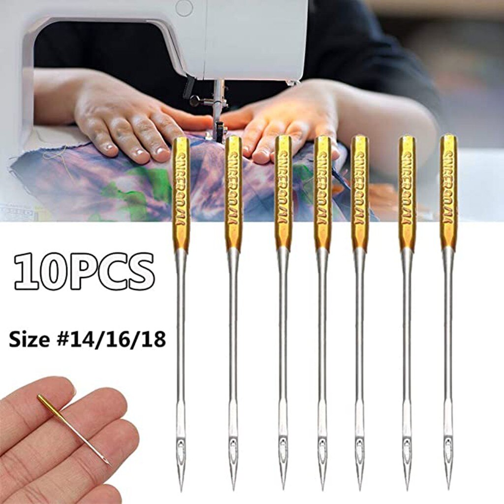 Durable 10pcs Big Eye Sewing Machine Universal Regular Useful Sewing Needle Household Sewing Machine Needle Sewing Needle