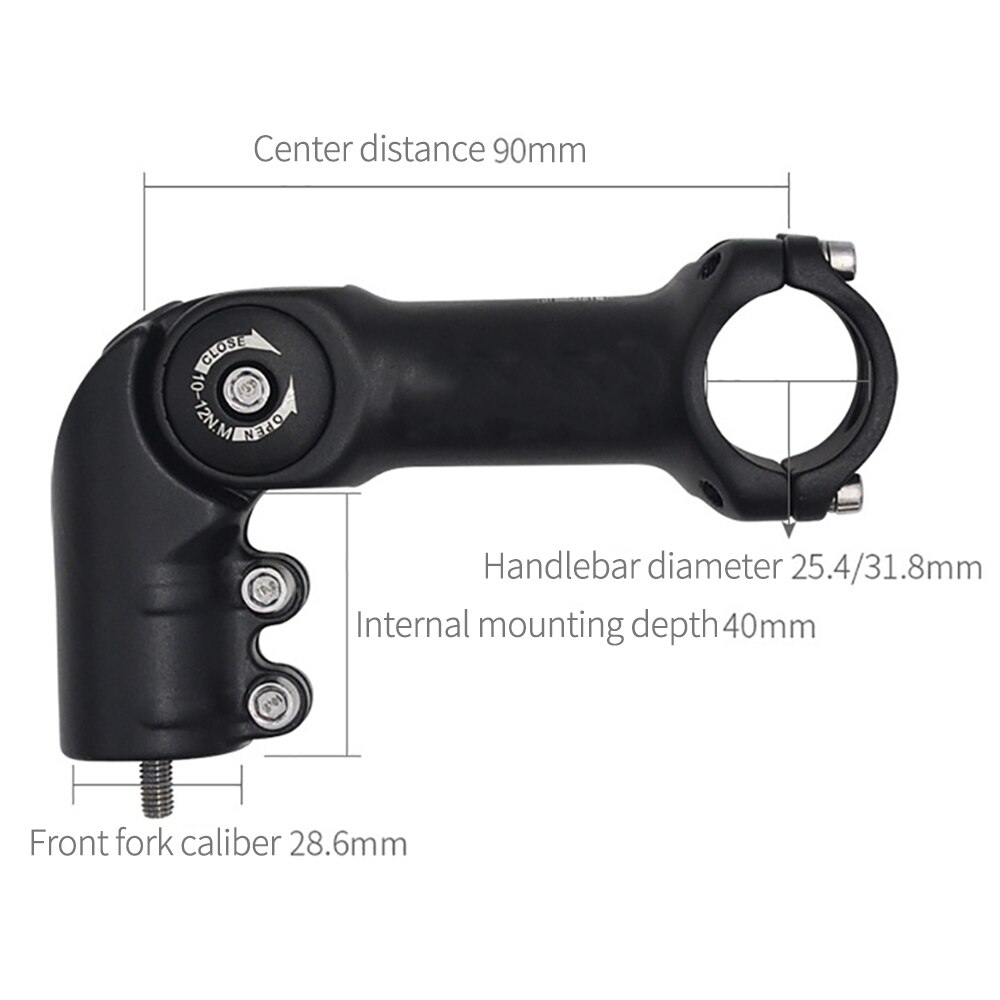 Bike Stem Mtb Power Einstellbare 60 Riser 90mm 31,8mm Tem Für XC MTB Mountain Road City-Bike Fahrrad radfahren Teil Zubehör