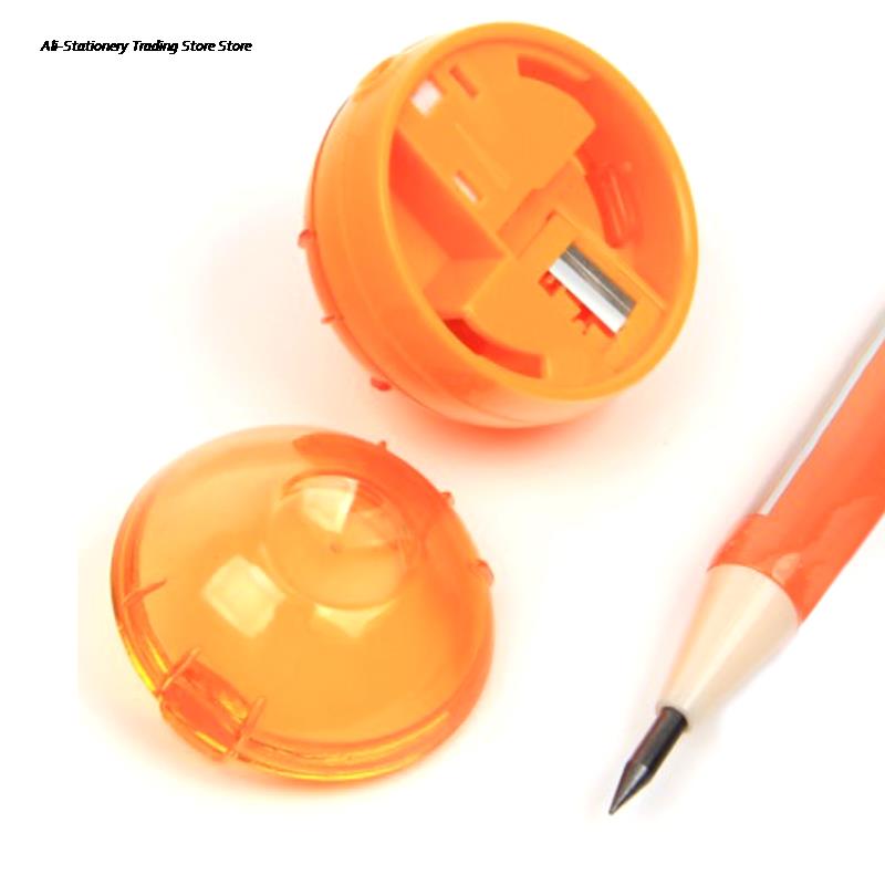 2pcs Cute Round Mini Pencil Lead Dedicated Sharpener Double Hole School Office Supply Kids Random Color