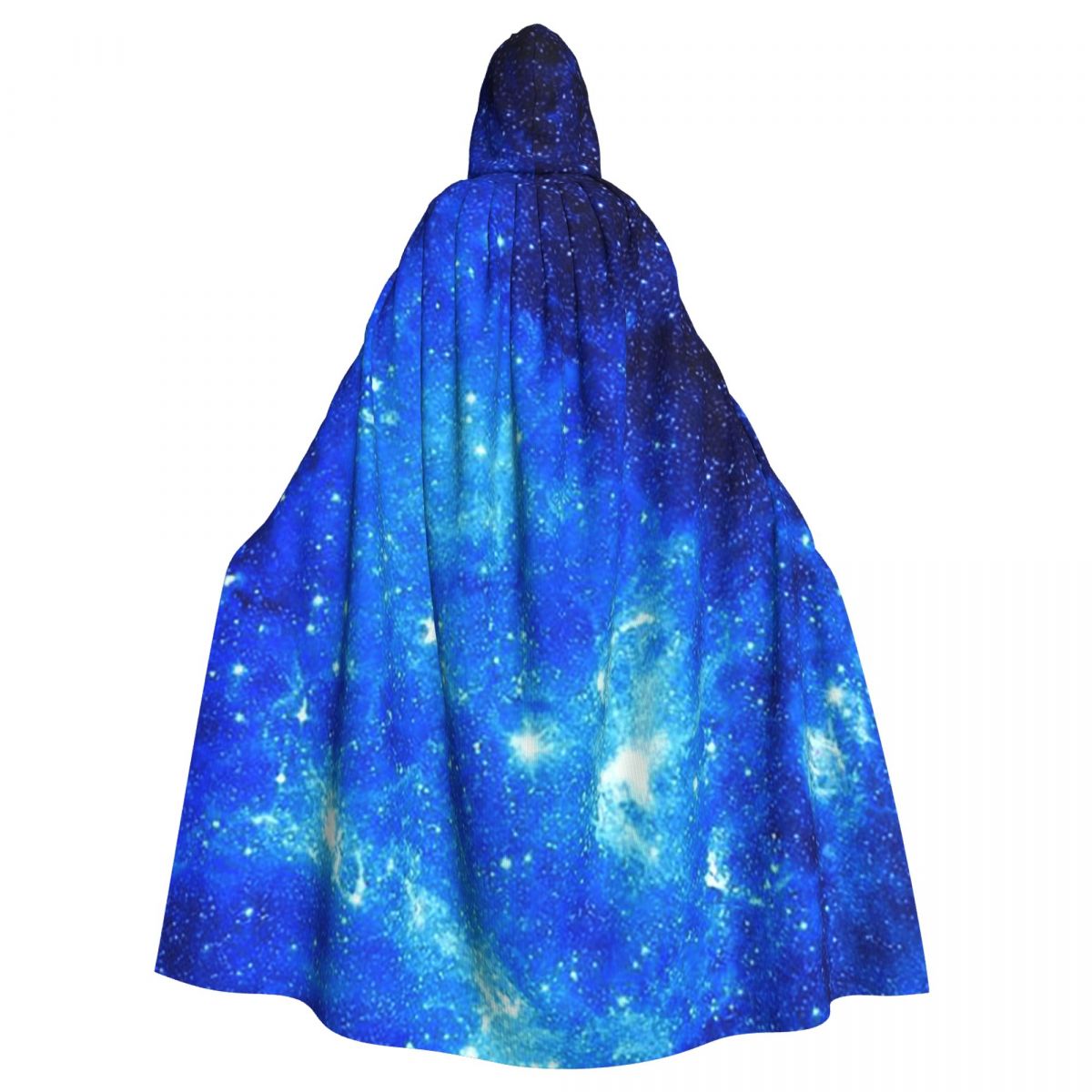 Planeta terra longo capa com capuz bruxa traje medieval cosplay capa halloween vampiro adulto unisex: Azul