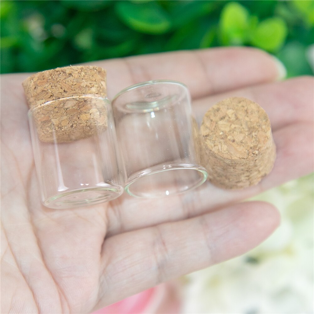 22*25mm 4ml små glasflaskor burkar provrör med korkpropp tomma glas genomskinliga klara flaskor 100 st/lot