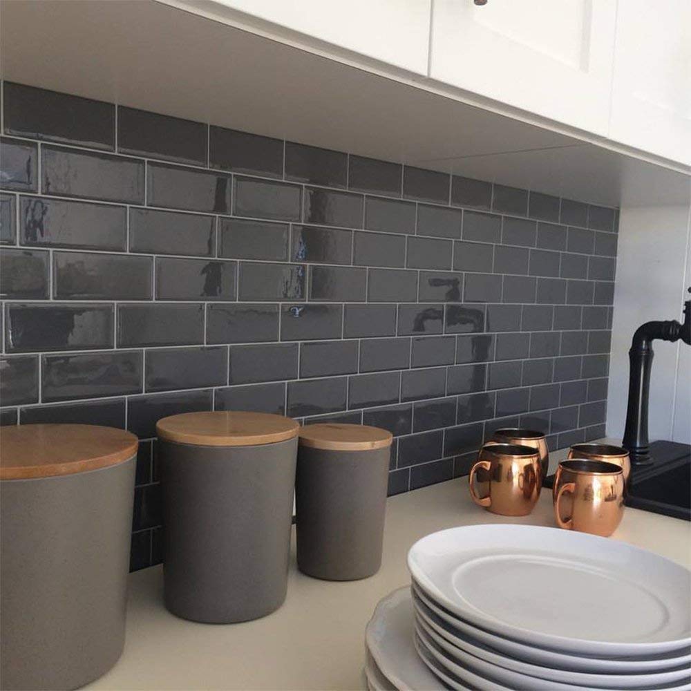 Svart undergrunnsveggstickstick og klistremerke veggklistremerke diy kjøkken bad backsplash hjemmeinnredning vinyl 3d mosaikk veggpinne flis