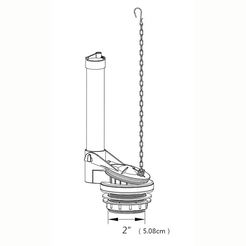 Válvulas de descarga de drenaje de cadena de inodoro, sello de válvula de parada de agua, cubierta de aleta, accesorios de repuesto para tanque de taburete, accesorio de baño, 1 Uds.
