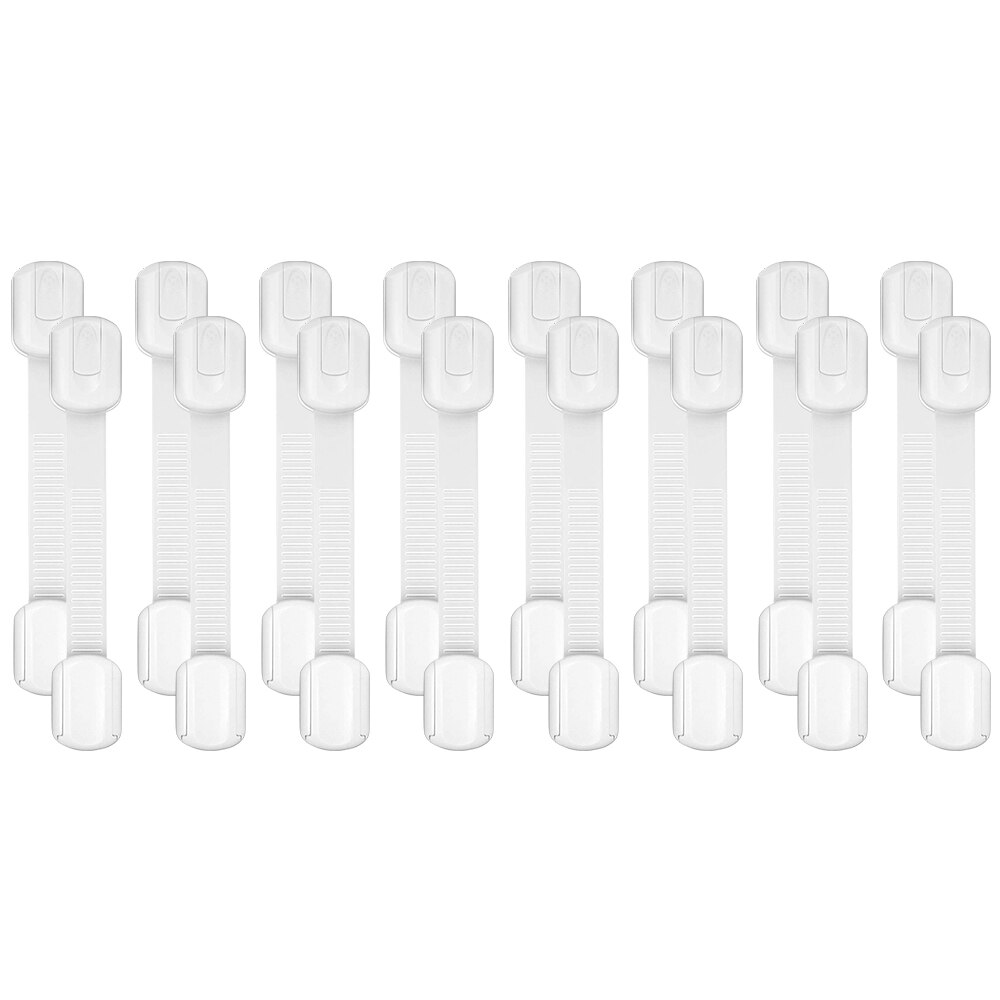 16 PCS Child Safety Cabinet Locks Baby Proofing Adjustable Strap Lock Multi Use Latches for Drawers Cupboards Dresser Oven: 16 pcs