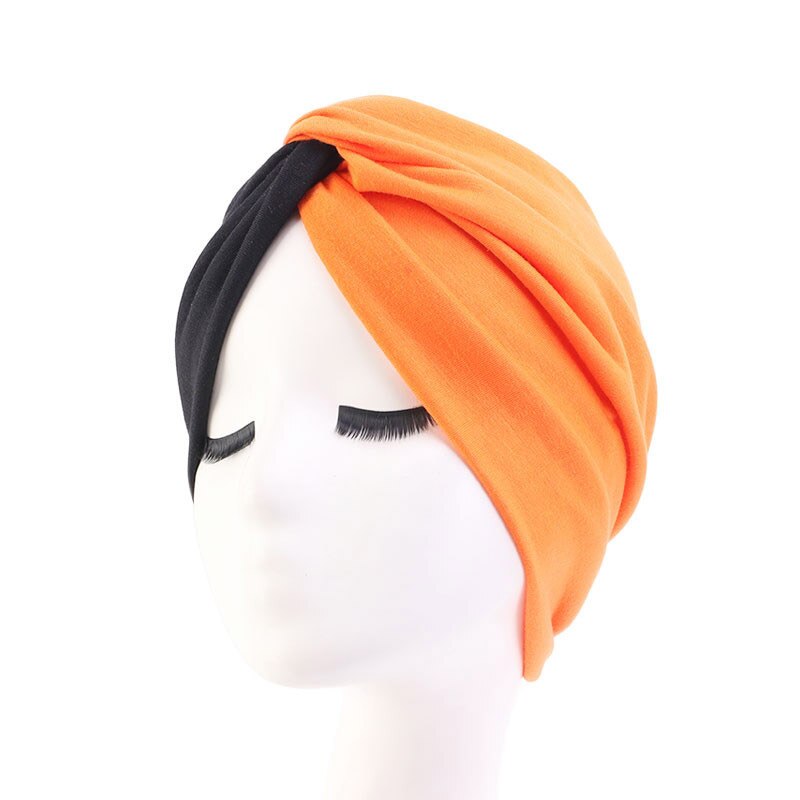 Turban musulman, double couleur, couvre-chef islamique, couvre-chef indien doux, bonnet pour femmes, hijabs intérieur: 5
