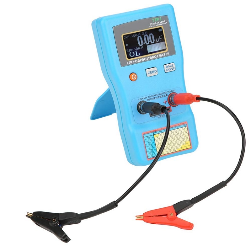 MEC-100 Capacitor Meter, High Precision Digital Display Automatic Range Electrolytic Capacitance ESR Meter,Capacitor Meter Teste