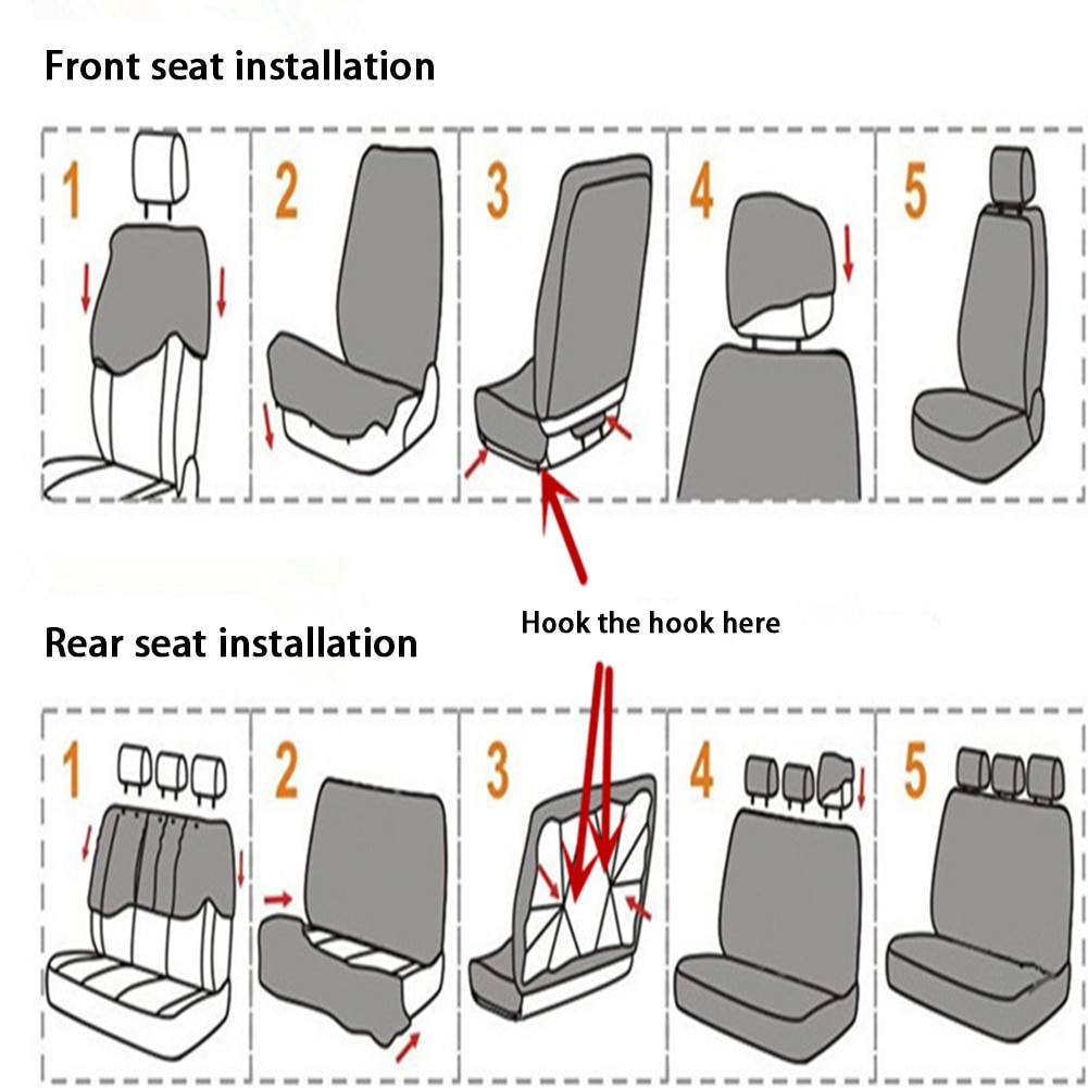10 Teile/satz Auto Sitz Abdeckung Universal- Auto Vorne Hinten Sitz Schutz Abdeckungen Kissen Auto Styling Innen Zubehör Auto Sitz Abdeckung
