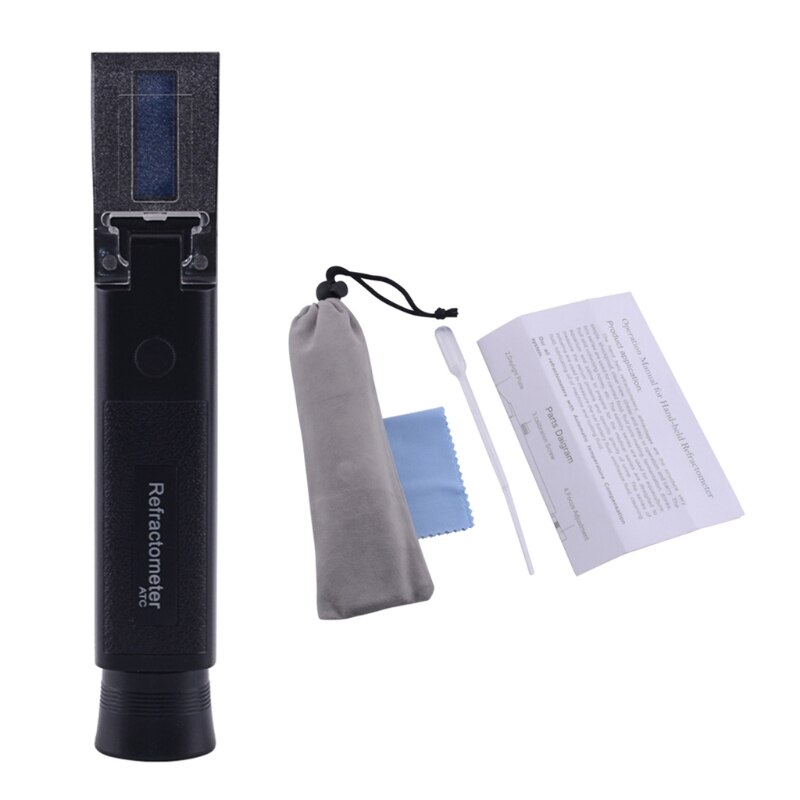 Alcohol Meter For Moonshine 0~80%V/V Refractometer Alcohol Tester ATC Handheld