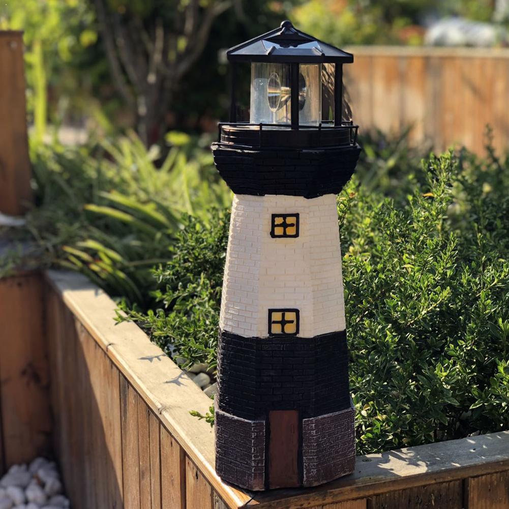 1x Lighthouse Lamp Solar Powered Decorative Light For Yard Patio Decoration Lawn Path Garden V0Z8