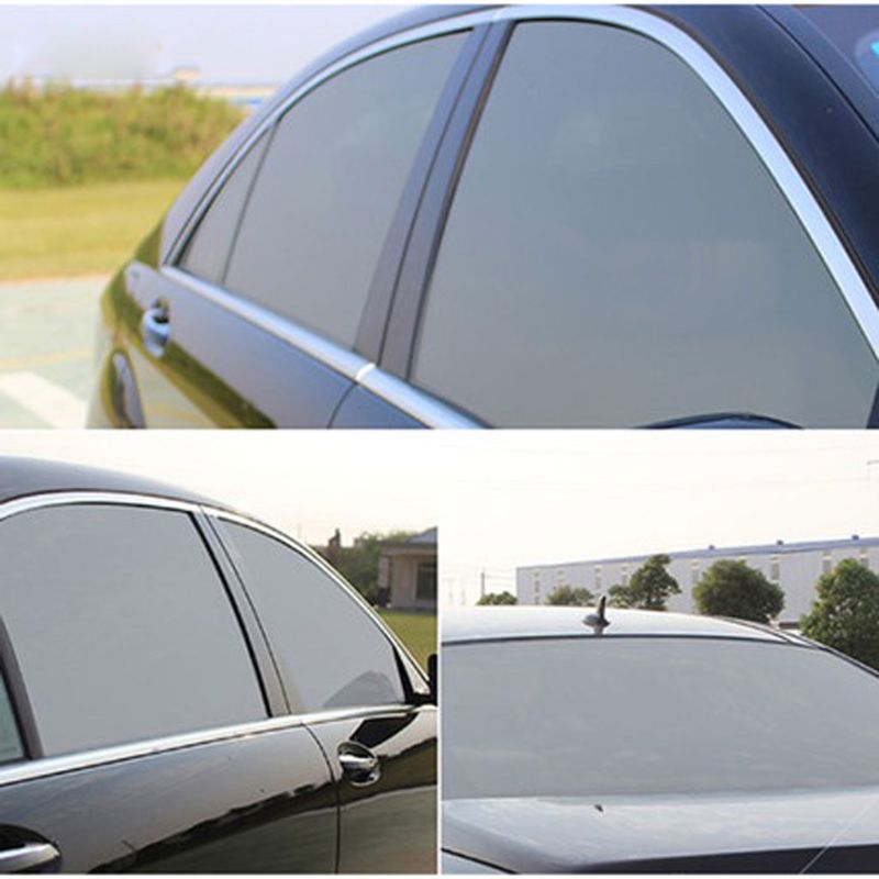 Dark Black Car Window Tint Film Inside One Way Glare Control Anti Heat Auto Summer Solar Protection Privacy Bathroom Home Use