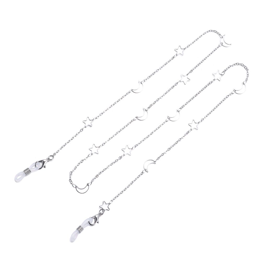 Women Eyeglass Chain Hollow Star Pearl Beaded Sunglasses Reading Glasses Lanyard Eyewear Holder Neck Strap Rope