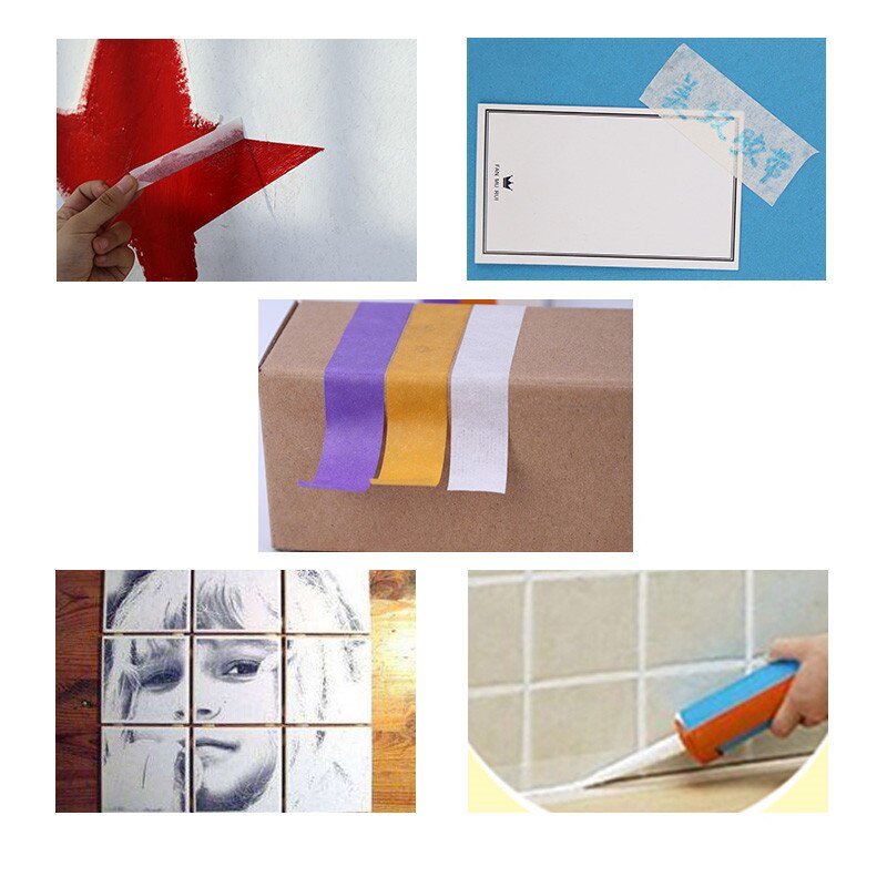Pure Color Masking Washi Tape Adhesive Tape Stickers DIY Paper Stationery Tapes Art Materials Fasteners Office School Supplies