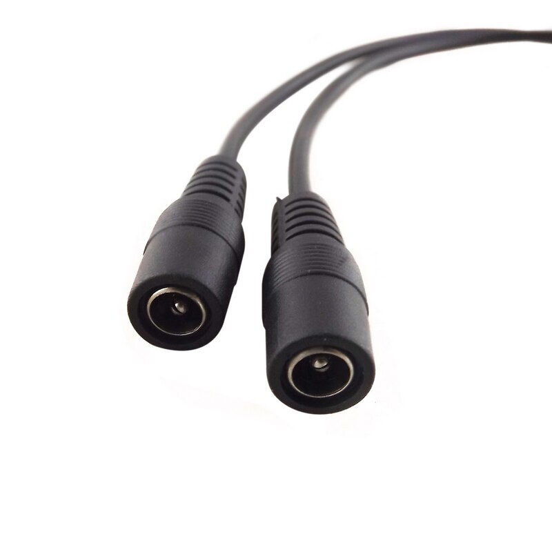 Onsale 1pc DC Power Kabels Zwart 5.5x2.1mm 1 Stekker Naar 2 Vrouwelijke Jack Kabel Splitter adapter Voor CCTV
