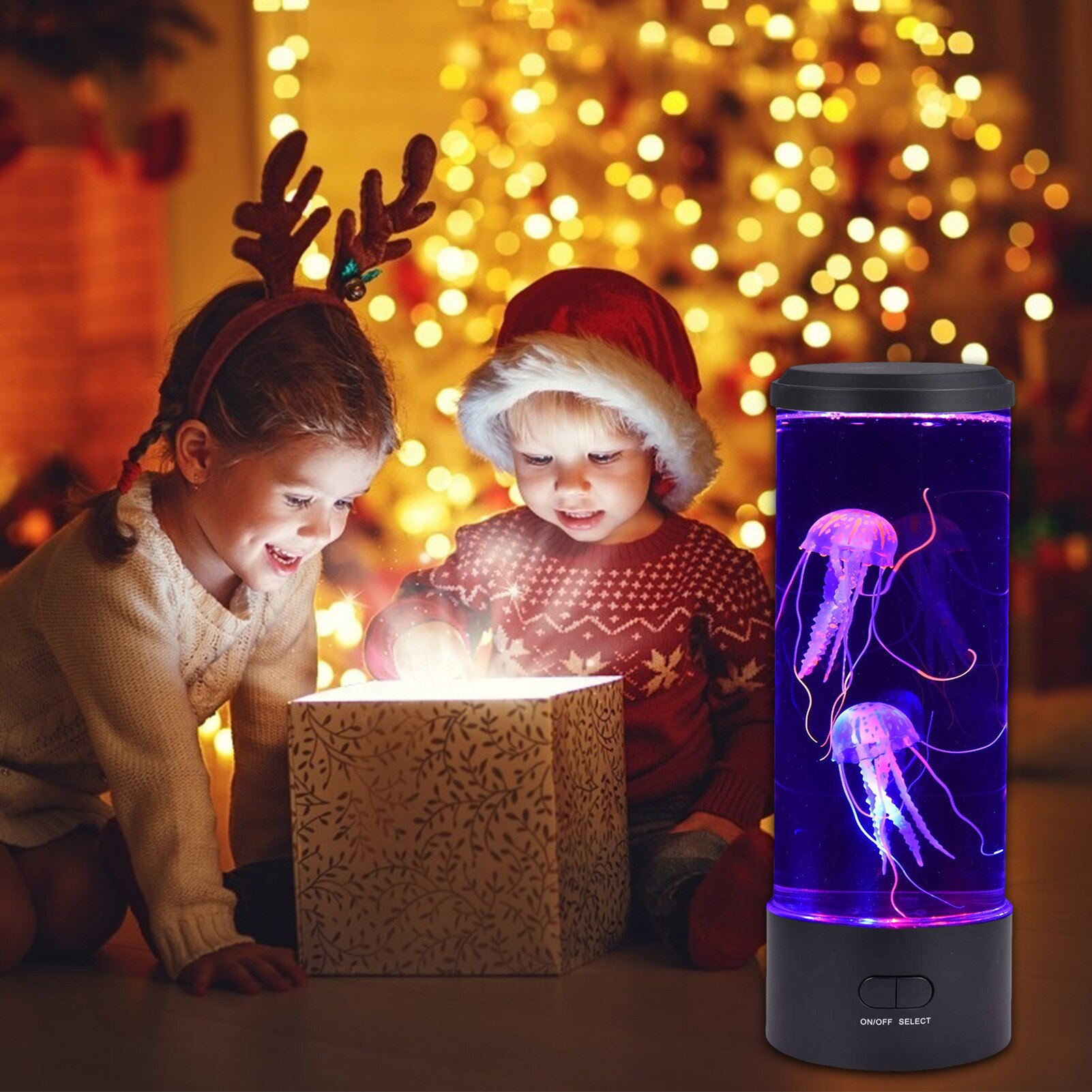 Led Kwallen Lava Lamp Kleurrijke Slaapkamer Night Light Home Decor Simulatie Kwallen Aquarium Tank Decoratie Night Light