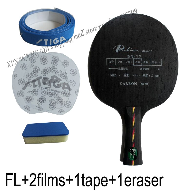 Palio official TN table tennis blade carbon hard blade suit for fast attack with loop ping pong game racket sports: FL eraser