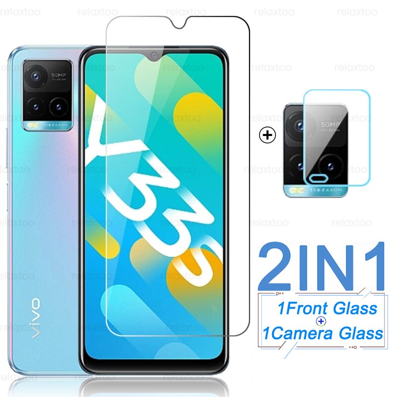 Tempered Glass VivoY33S Glass 1To2 Camera Lens Protector For Vivo Y33S Y 33S Y33 S 4G V2109 6.58&#39;&#39; Phone Screen Cover Film