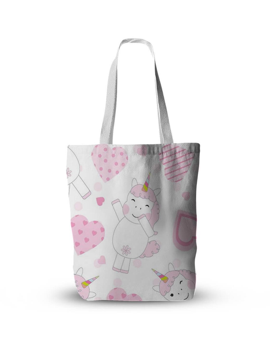 Women Handbags Cute Unicorn Print Handbags Can One Shoulder Shopping Bag Portable Folding Outdoor Beach: Style2