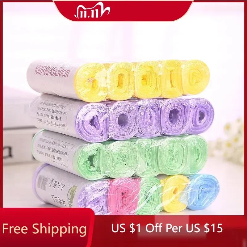 100pcs Trash Can Bags for Kitchen Wastebasket Biodegradable Compost Recycling Bin Office