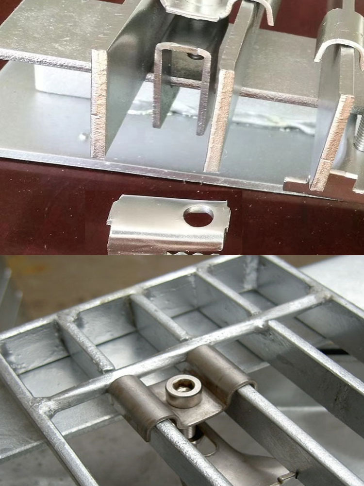 1 Sets Steel grating clamps galvanized fixing clip grating plate buckle clip connector