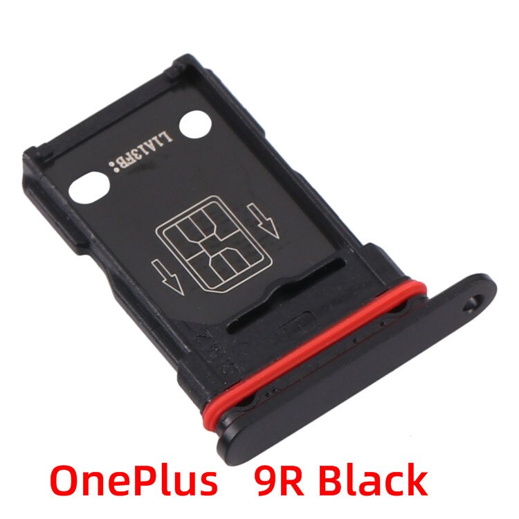 Sim Tray Voor Oneplus 9 Pro Sim Card Tray Vervangende Onderdelen Sim Card Slot Houder Oneplus 9, 9R Sim Card Slot: 9R Black
