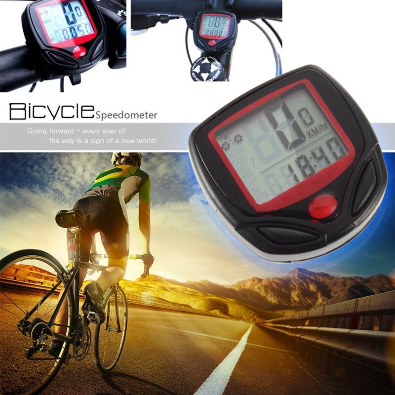 Bicycle Automatic Pulse Speed Indicator Speedometer LCD Backlight Mountain Bike