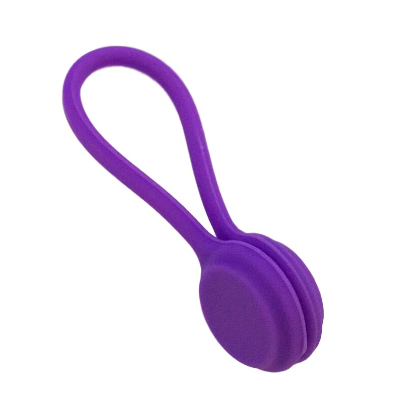 Silicone Cable Organizer Headset Phone Earphone Cable Winder Wire Management Holder Office Organizer Mouse Cord Clip Protector: Purple