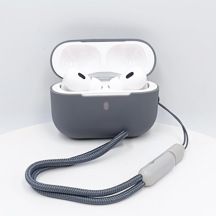 Estuche para Apple Airpods Pro 2 (solo estuche, no incluye auriculares), accesorios para Airpods Pro 2, estuche de silicona para Apple AirPod Pro 2, estuche protector suave para Airpods Pro2: Grey