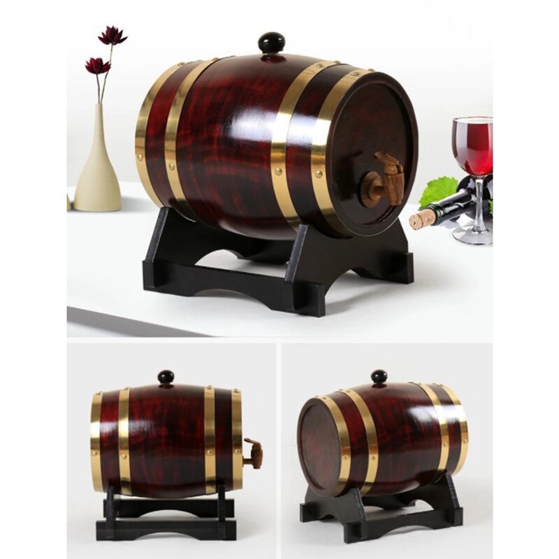 Dispensador de barril de whisky de 1,5l, decantador de barril de whisky casero para bebidas alcohólicas, cerveza y licor