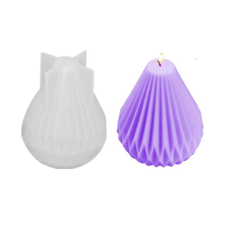 Silicone Kaars Maken Mold Geometrische 3D Vorm Resin Epoxy Cake Handgemaakte Diy Craft Mal Vorm Voor Kaarsen: 02