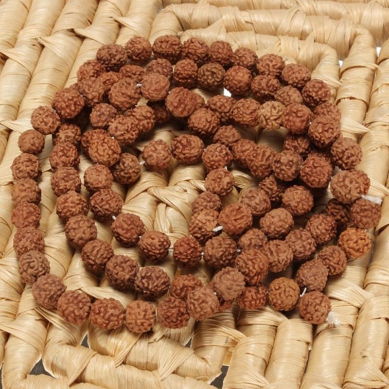 Offre spéciale naturelle Rudraksha Japa Mala 108 + 1 perle hindou prière méditation bouddhiste pour la méditation pratique Bracelet