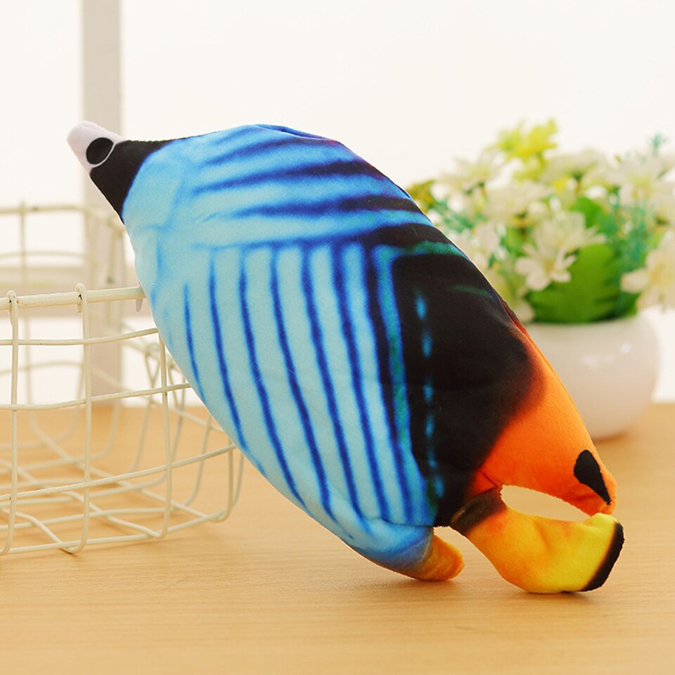 Electric Moving Fish Cat Toy Flopping Simulation Wagging Fish Pet Funny Chew Bite USB Charger Kitten Plaything Supplies: Butterflyfish