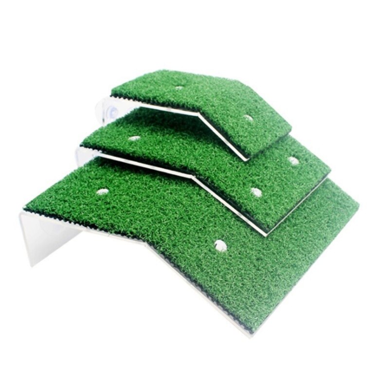 Turtle Platform Rest Tortoise Climbing Ladder Drying Basking Terrace Simulated Lawn Reptile Decoration Fish Tank Suction Cup