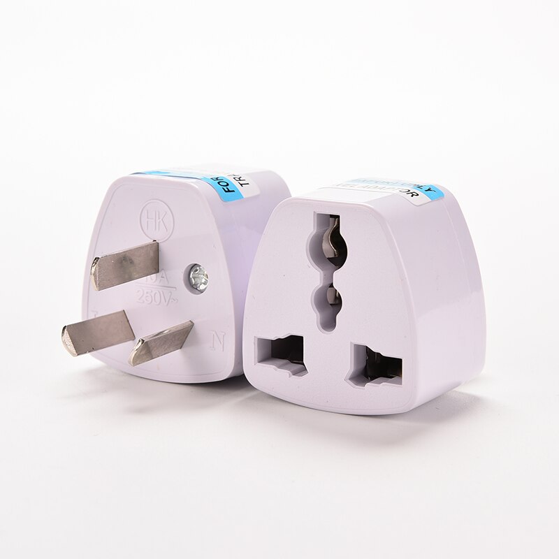 1pc hvide rejseomformer stik universal eu uk us ger au chn stik adapter european tyskland australien kina strømstik stikkontakt