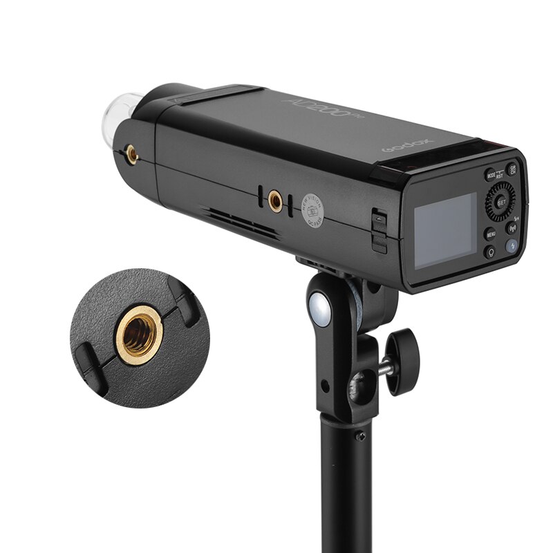 Godox ad -e2 e hållarfäste med 1/4 &quot; skruva på toppen för att hålla godox  ad200 ad200 pro  ad300 pro flash speedlite