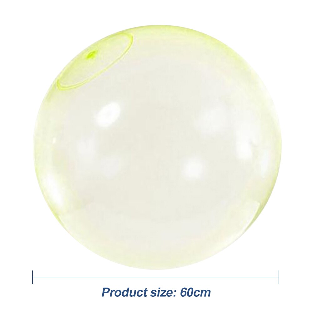 Portable Swimming Inflatable Float 60/35cm Tear Resistant Transparent Bounce Round Balloons Inflatable Bubble Ball: Yellow C