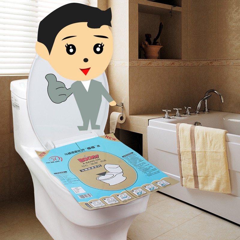 1 stk/parti supertryk toiletstempel toiletprincip trykklart simpelt betjeningsark og billigt toiletbørstestempel