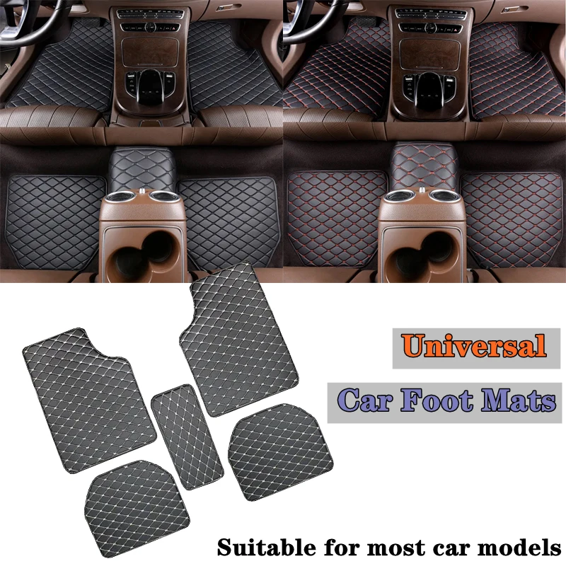 Auto Vloermatten Pu Lederen Waterdichte Universele 5 Stuks Auto Voetpad Beschermer Auto Interieur Tapijt Voor-En Achtermatten Set